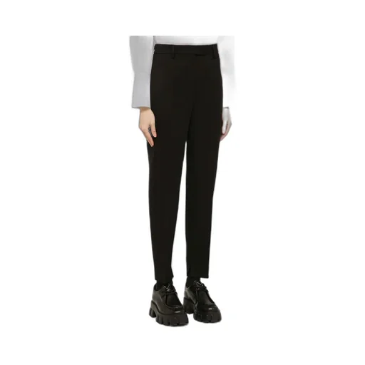Prada Pleated Tapered-Leg Trousers