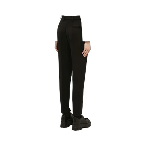 Prada Pleated Tapered-Leg Trousers