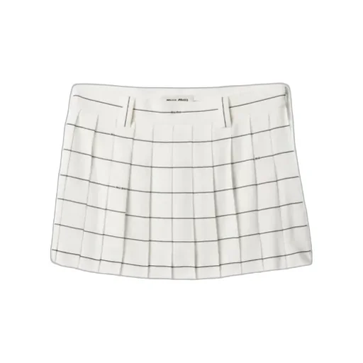 Miu Miu Stretched Pleated Mini Skirt