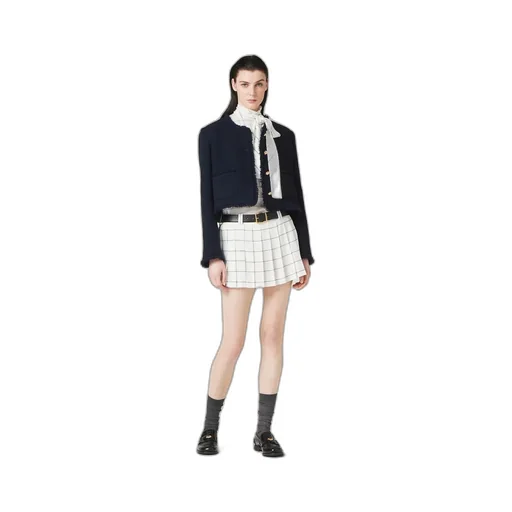 Miu Miu Stretched Pleated Mini Skirt