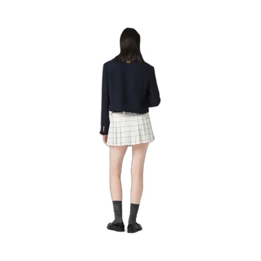 Miu Miu Stretched Pleated Mini Skirt