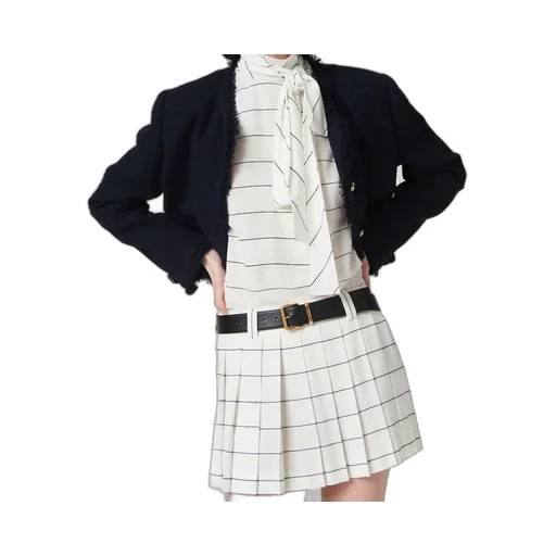 Miu Miu Stretched Pleated Mini Skirt