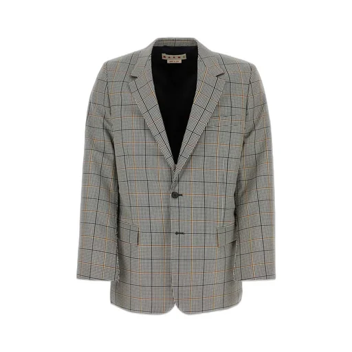 Marni Single-Breasted Checked Blazer