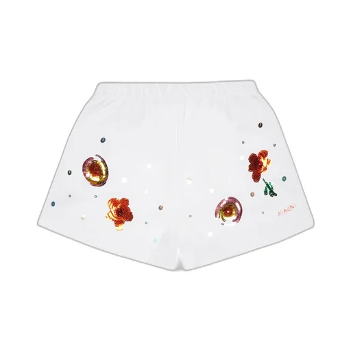 Marni Kids Sequinned Elasticated Waistband Fleece Shorts