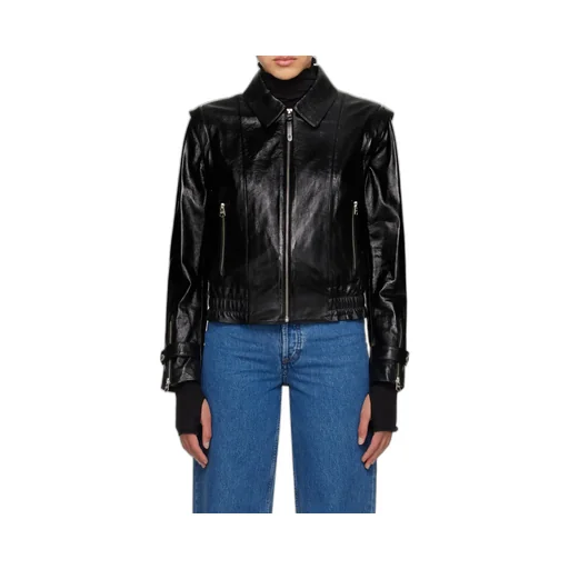 Leather Jacket With Zipper Front