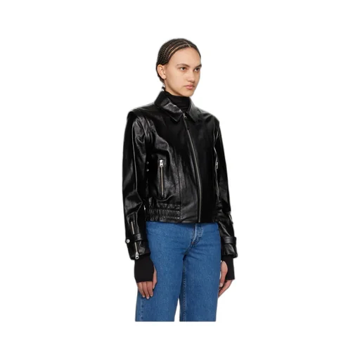 Leather Jacket With Zipper Front