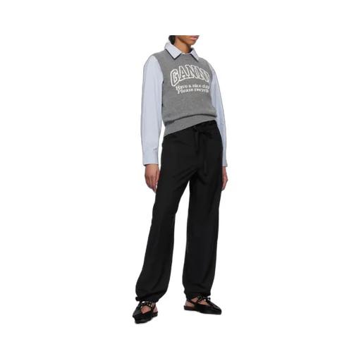 Ganni Drawstring Elastic Waist Trousers