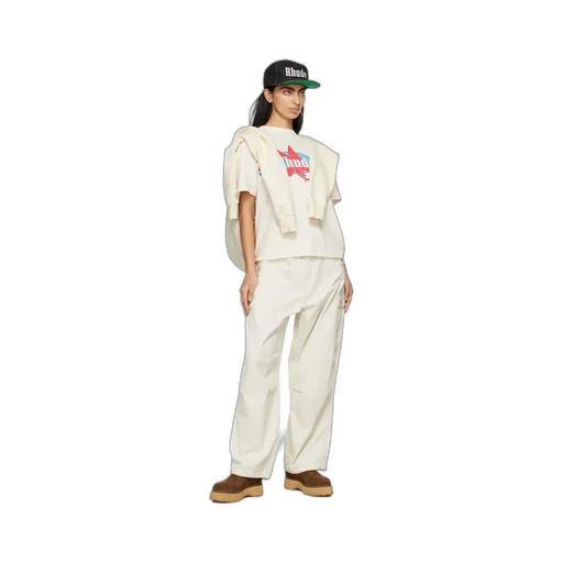 Drawstring Waist-Edge Casual Pants