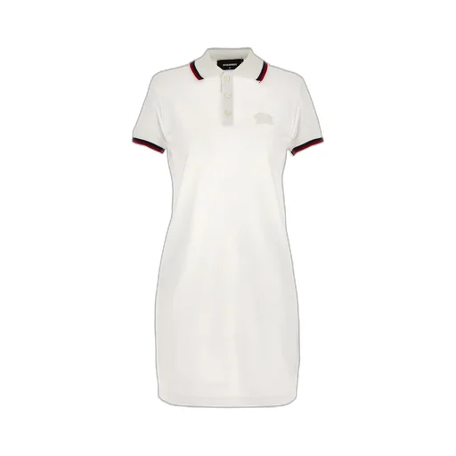 Dsquared2 Logo Embroidered Maxi Cut Out Polo Dress