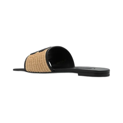 Casadei Portofino Logo-Patch Square-Toe Slides