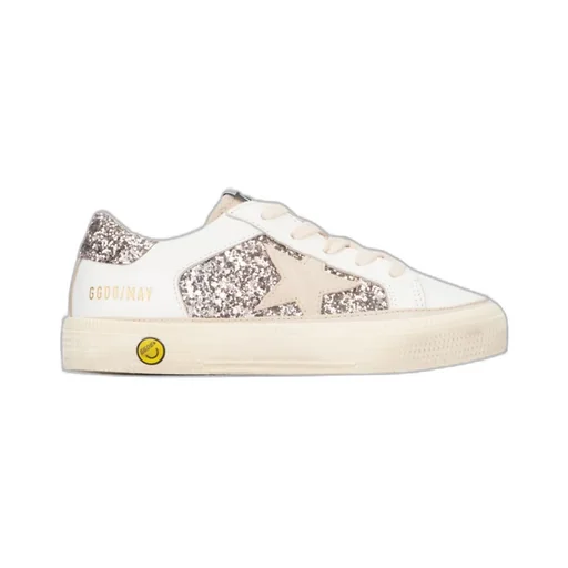 Golden Goose Kids Glitter-Detailed Round Toe Sneakers