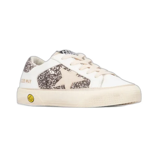 Golden Goose Kids Glitter-Detailed Round Toe Sneakers