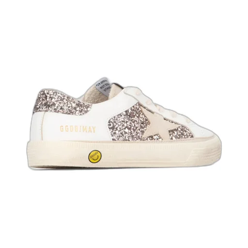 Golden Goose Kids Glitter-Detailed Round Toe Sneakers