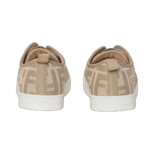 Fendi Kids Logo Embroidered Round Toe Sneakers