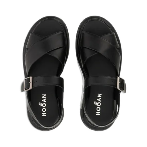 Crossover-Straps Flat Sandals