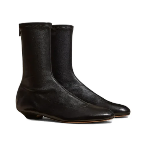 Khaite The Apollo Round Toe Ankle Boots