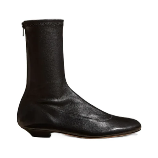 Khaite The Apollo Round Toe Ankle Boots