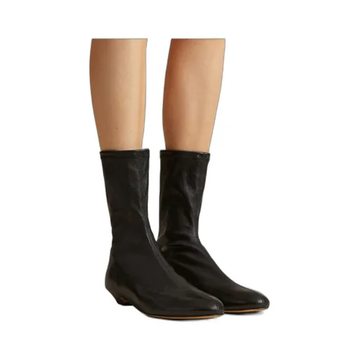 Khaite The Apollo Round Toe Ankle Boots