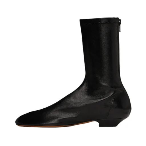 Khaite The Apollo Round Toe Ankle Boots