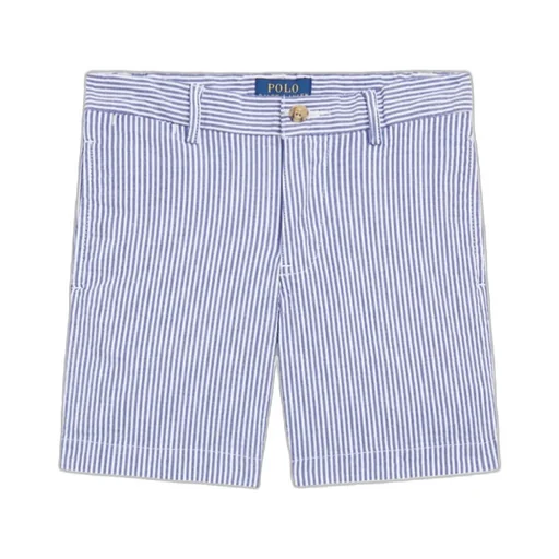 Striped Stretch-Cotton Shorts