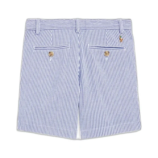 Striped Stretch-Cotton Shorts