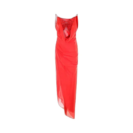 Butterfly Crepe Asymmetric Dress