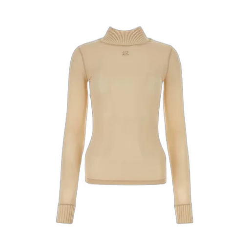 CourrÈGes Reedition Second Skin High Neck Top