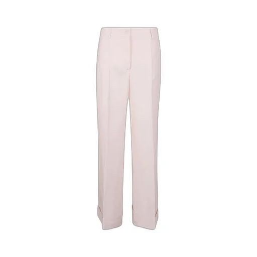 P.A.R.O.S.H. Wide-Leg Turned-Up Hem Trousers