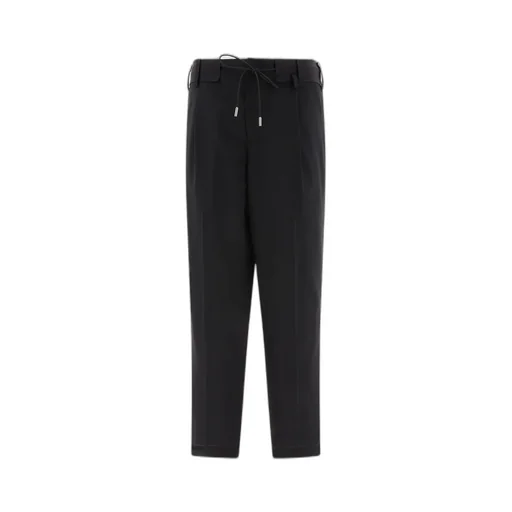 Sacai Drawstring Mid-Rise Tapered Trousers