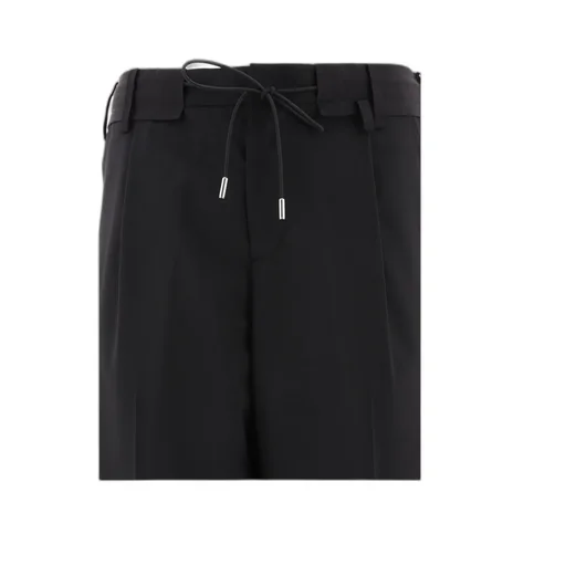 Sacai Drawstring Mid-Rise Tapered Trousers