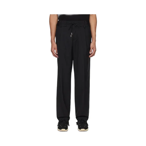 Sacai Drawstring Mid-Rise Tapered Trousers