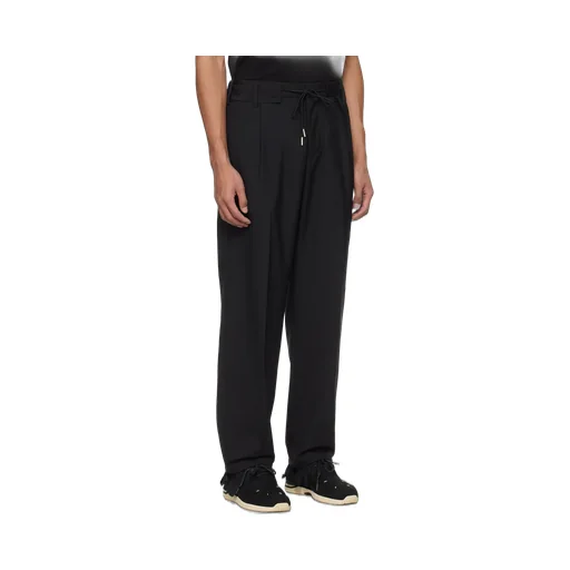 Sacai Drawstring Mid-Rise Tapered Trousers