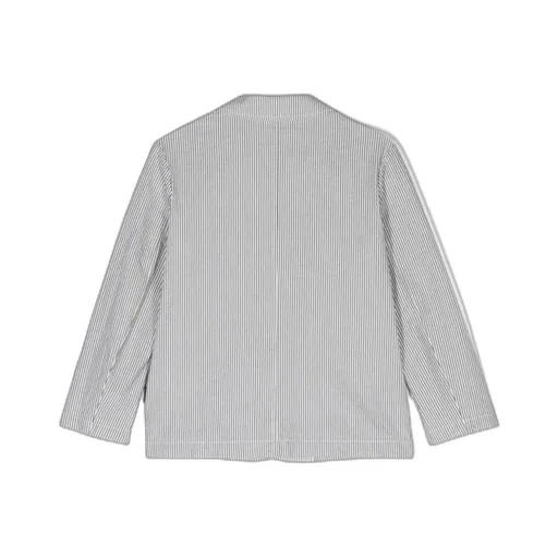 Pinstriped Single-Breasted Blazer