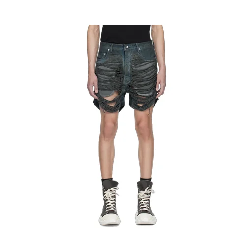 Rick Owens Drkshdw Geth Cut-Off Distressed Shorts