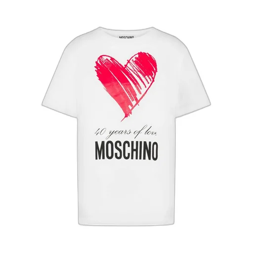 Moschino Heart-Motif Printed Crewneck T-Shirt