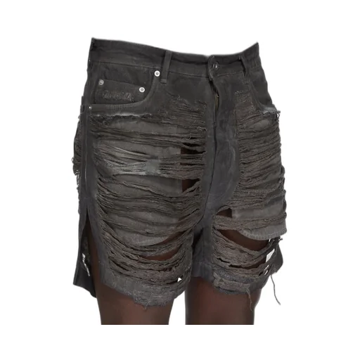 Rick Owens Drkshdw Geth Cut-Off Distressed Shorts