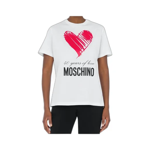 Moschino Heart-Motif Printed Crewneck T-Shirt