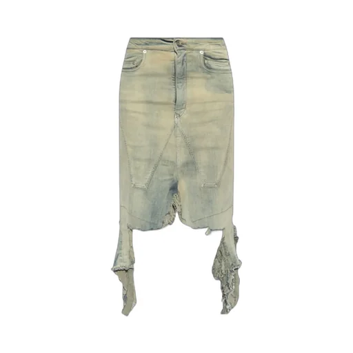 Rick Owens Drkshdw Slivered Midi Skirt