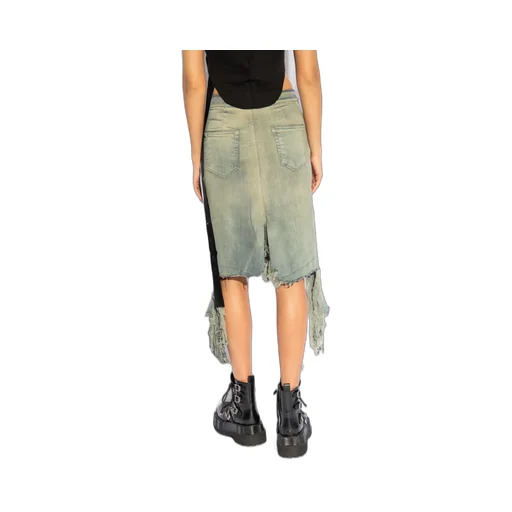 Rick Owens Drkshdw Slivered Midi Skirt