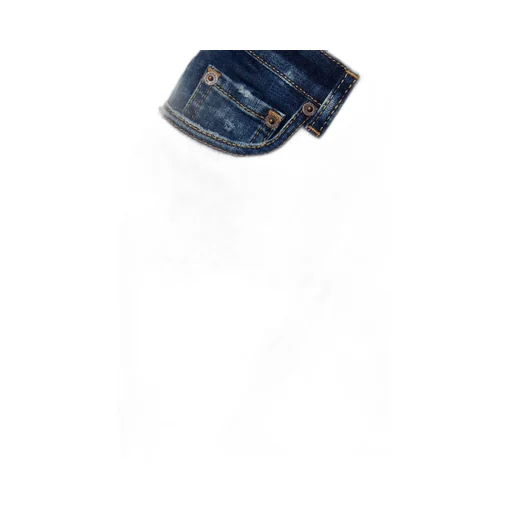 Distressed-Effect Straight-Leg Jeans