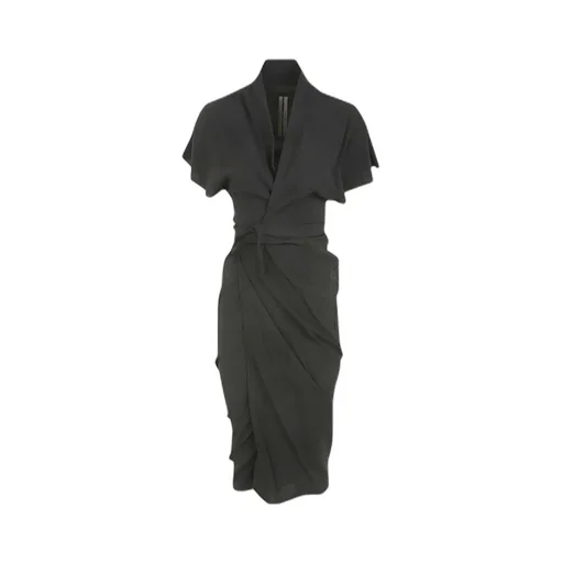 V-Neck Wrap Midi Dress