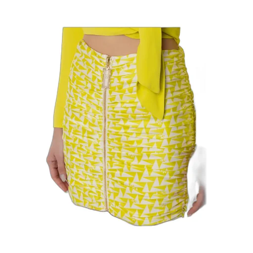 Elisabetta Franchi Graphic Printed Draped Mini Skirt