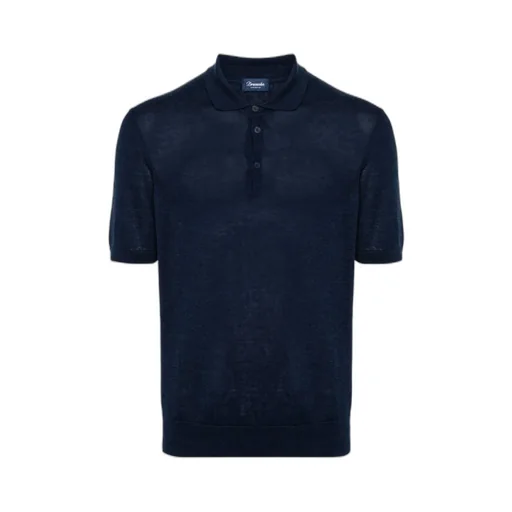 Cotton-Linen Knit Polo Shirt