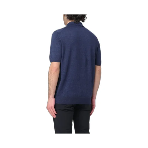 Cotton-Linen Knit Polo Shirt