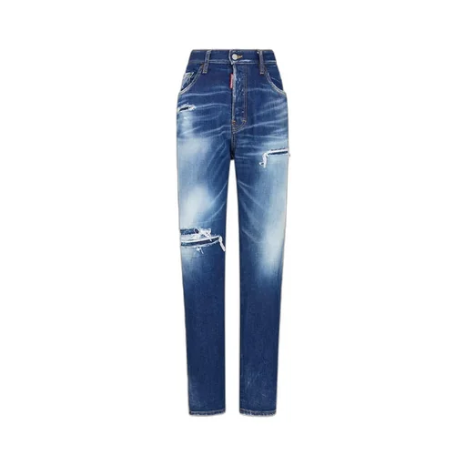 Dsquared2 Straight-Leg Distressed Jeans