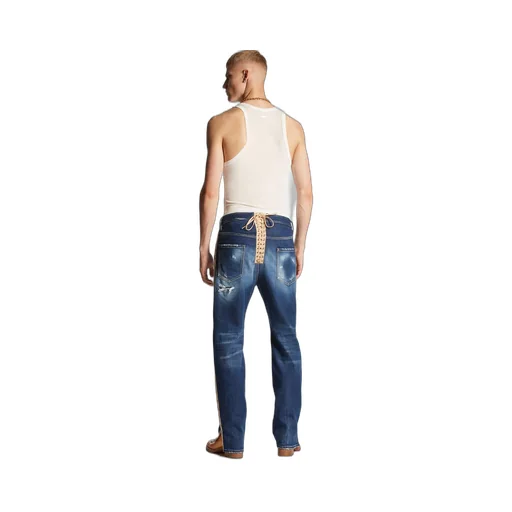 Dsquared2 Straight-Leg Distressed Jeans