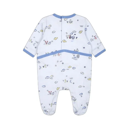 Logo Jumpsuit Hat Bib Set