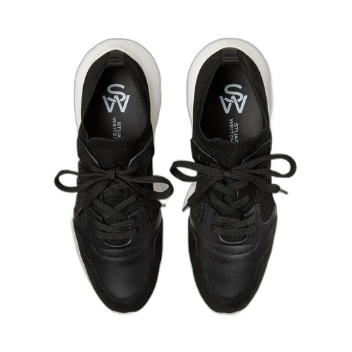 Stuart Weitzman Logo Embroidered Mesh Sneakers