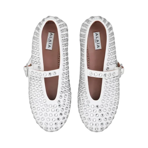 AlaÏA Embellished Ballet Flat Shoes
