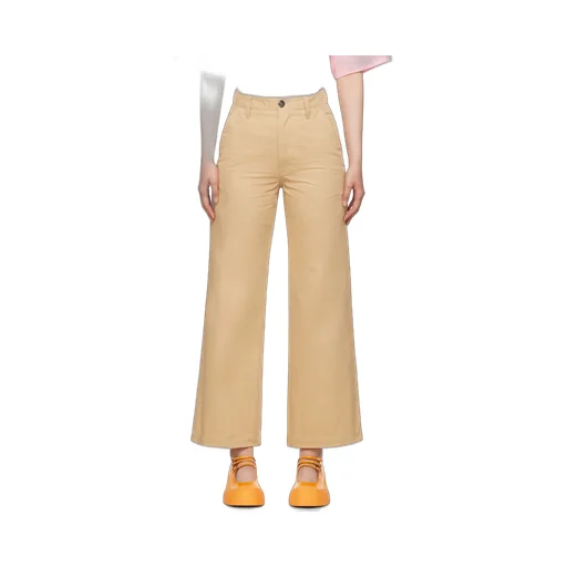 Mid-Rise Wide-Leg Trousers